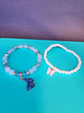 Vibrant Blue Butterfly Charm Bracelets