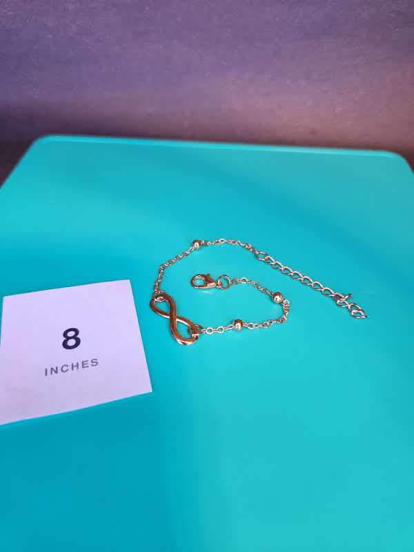 8" Minimalist Infinity Link Chain Bracelet