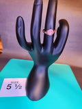 Pink Rose Stainless Steel Ring (Size 5.5)