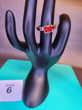 Size 6 Radiant Red Stainless Steel Ring
