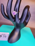 Size 6.5 Pastel Pink Stainless Steel Ring