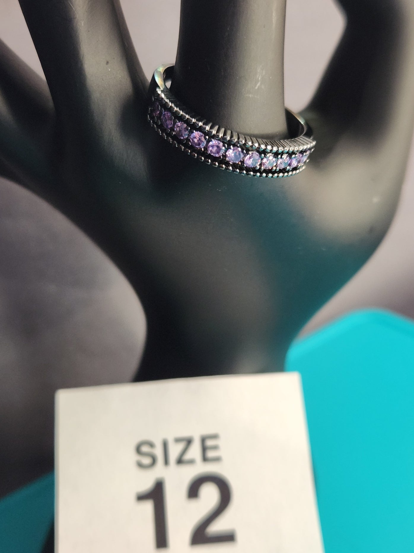 Black Band With Purple Gems