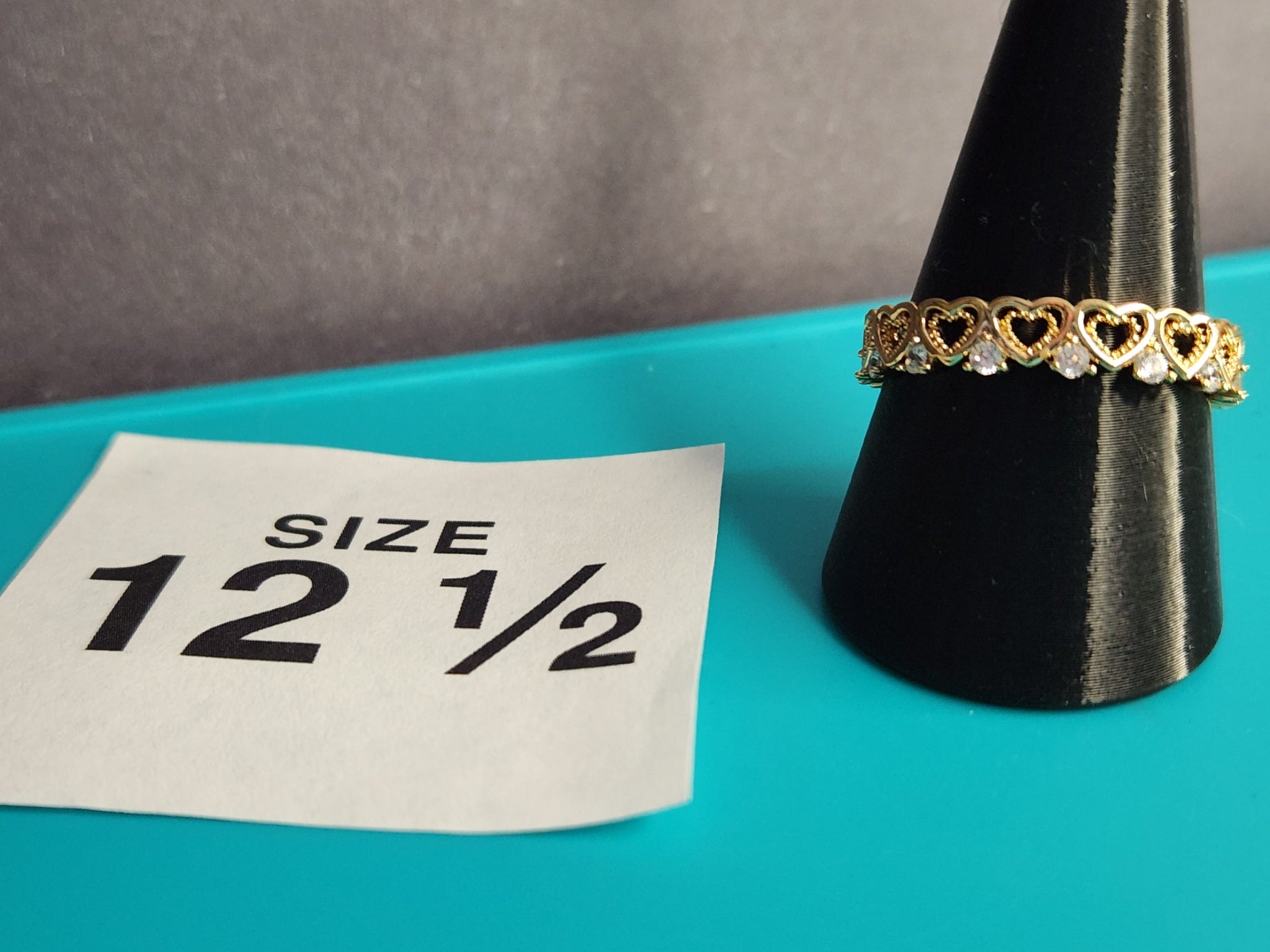 Gold Heart Eternity Band