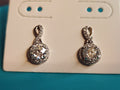 Moissanite Figure 8 Studs with Dangles- Silver Plated Earrings