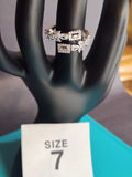 Clear Geometric, Size 7, Stainless Steel