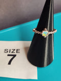 Fancy Rose Gold Opal, Size 7, Stainless Steel