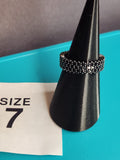 Triple Row Eternity, Size 7, Stainless Steel