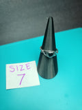 Black Heart Solitaire Size 7 Stainless Steel