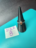 Amber Heart Claddagh Size 8 Stainless Steel