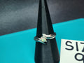 Dainty Opal Leaf Bypass Ring – Size 8.5