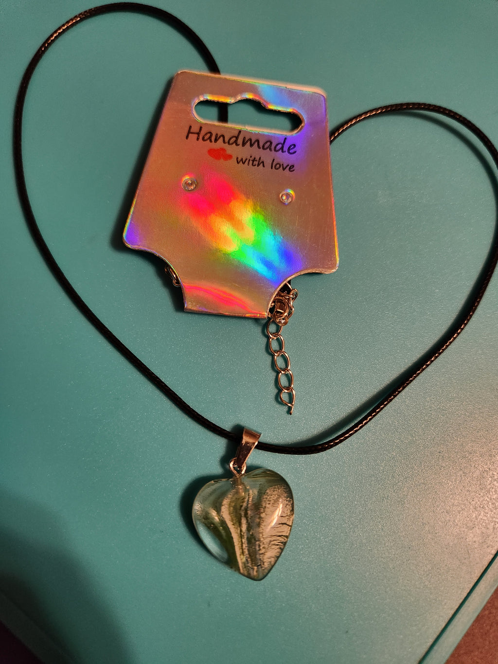 19in Necklace with Heart Pendant, Various Colors