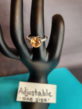 Brilliant round amber, adjustable size