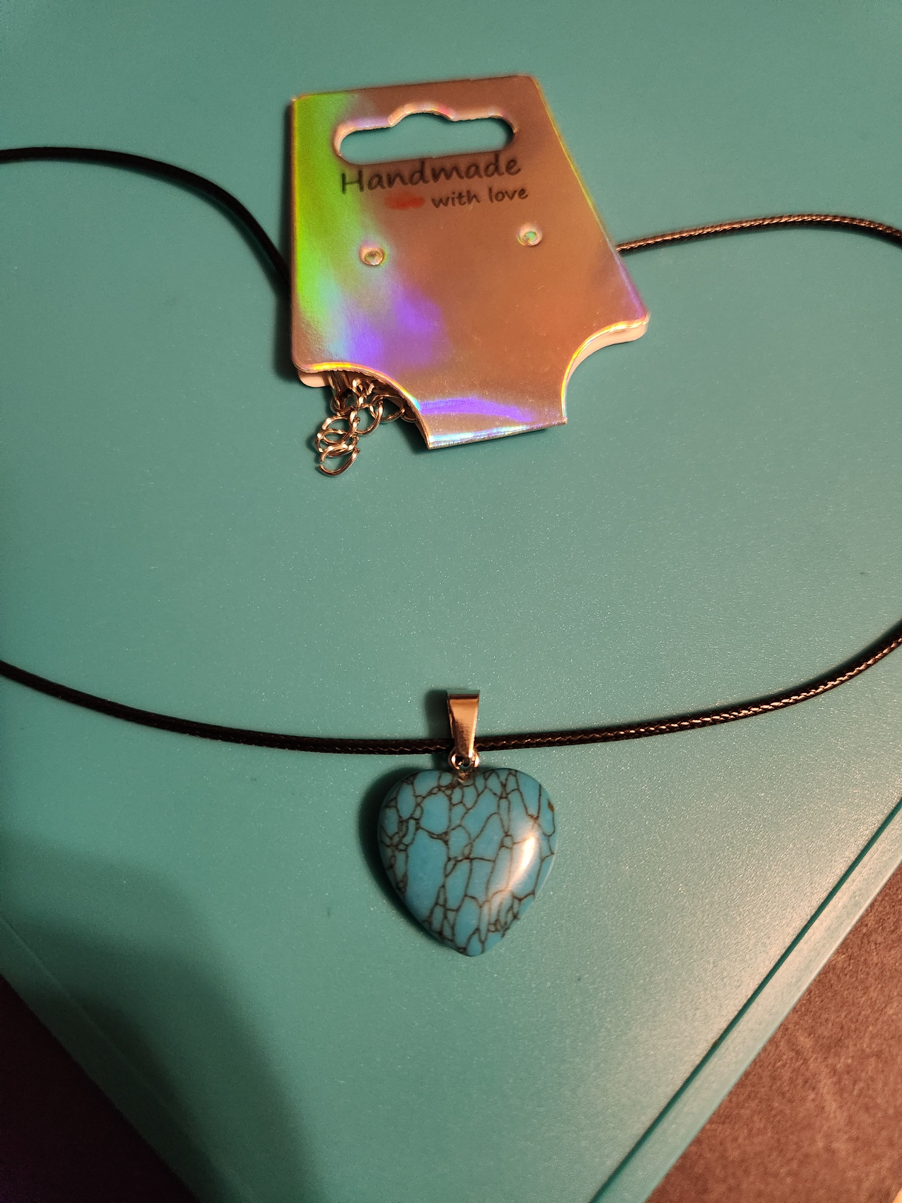 19in Necklace with Heart Pendant, Various Colors