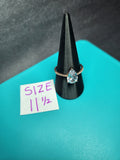 Rose Gold Teardrop Pear Solitaire Ring - Size 11.5 Stainless Steel