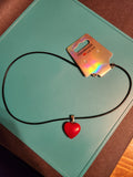 19in Necklace with Heart Pendant, Various Colors