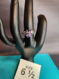Purple Butterfly, Size 6.5, Stainless Steel