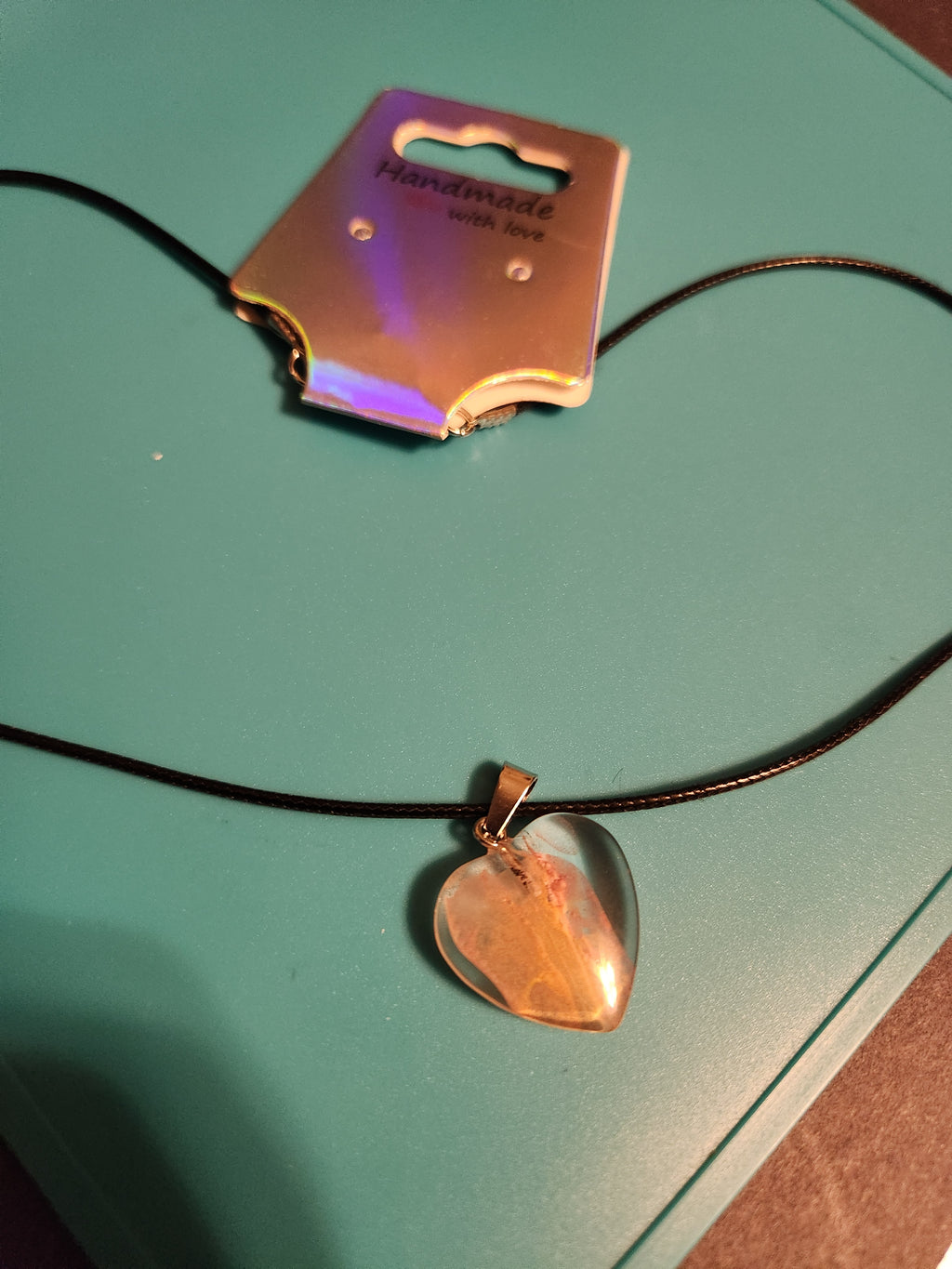 19in Necklace with Heart Pendant, Various Colors