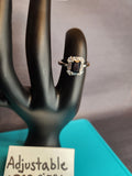 Classic deep onyx halo, adjustable size