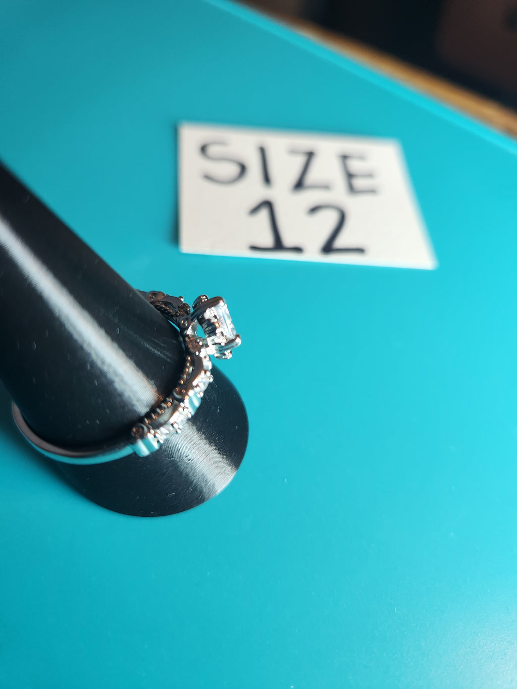 Stainless Steel Classic Solitaire Ring – Size 12