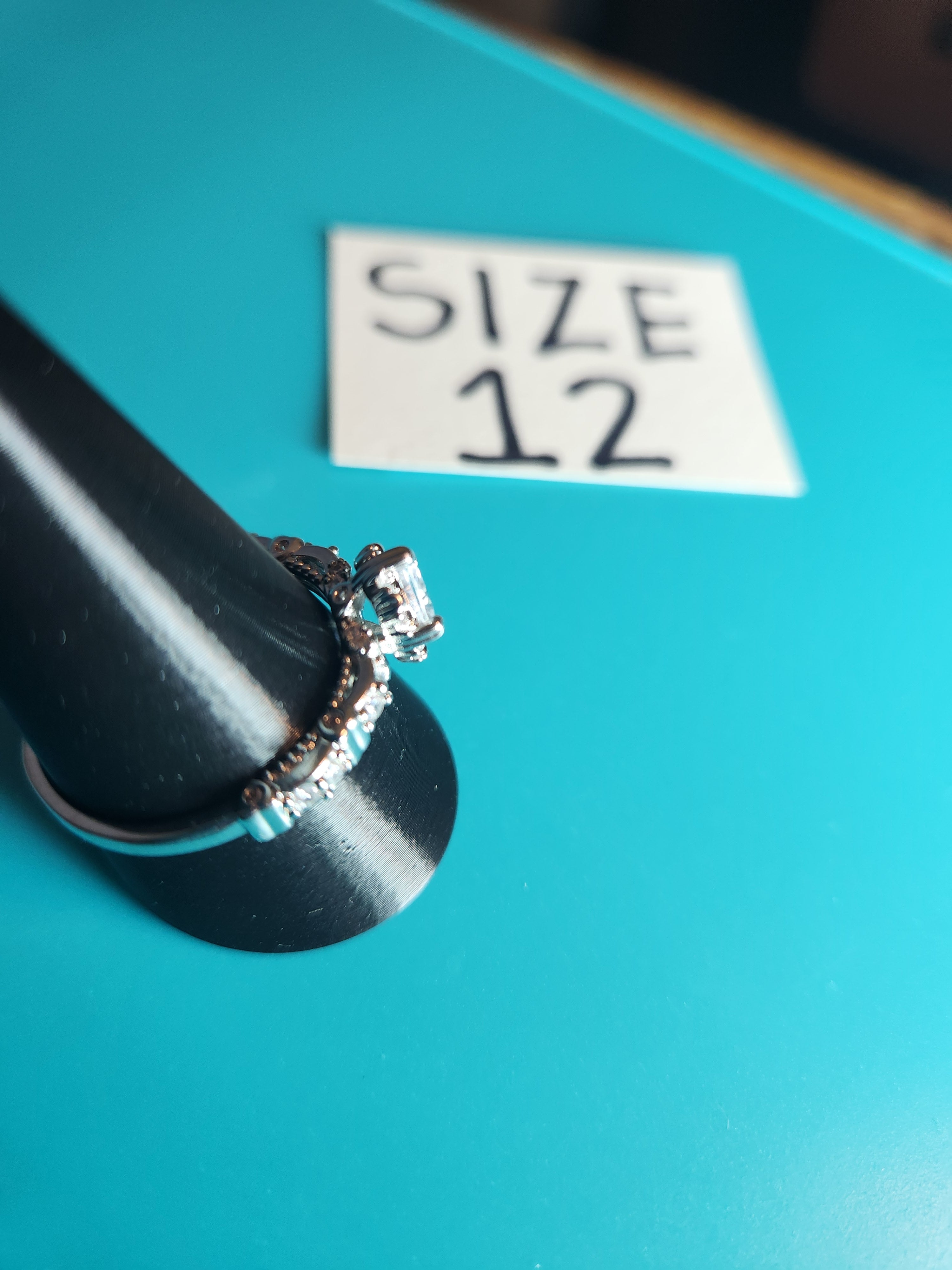 Stainless Steel Classic Solitaire Ring – Size 12