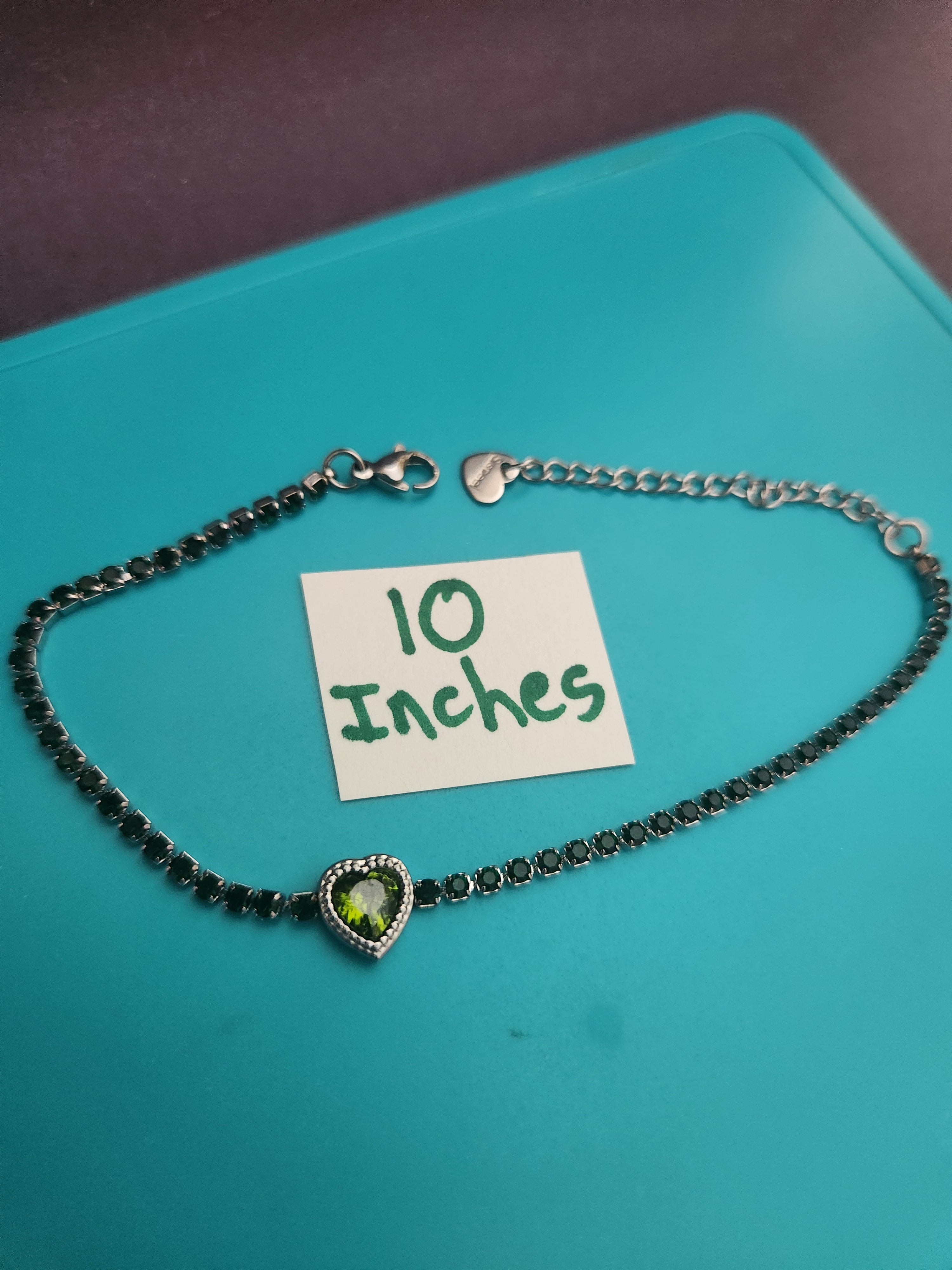 Large wrist green bracelet