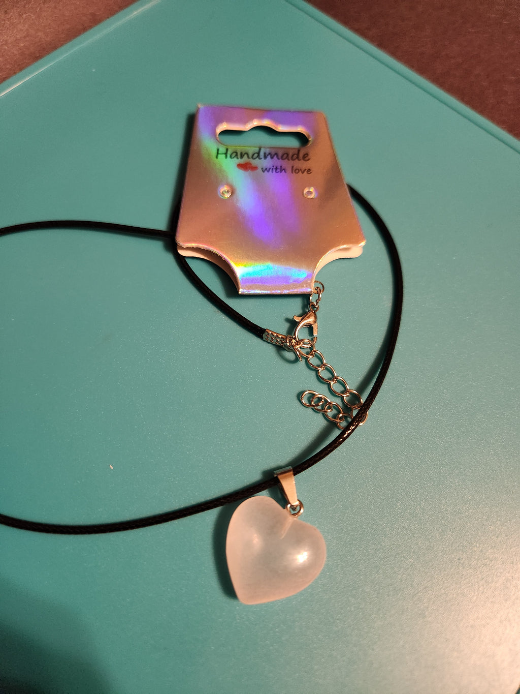 19in Necklace with Heart Pendant, Various Colors