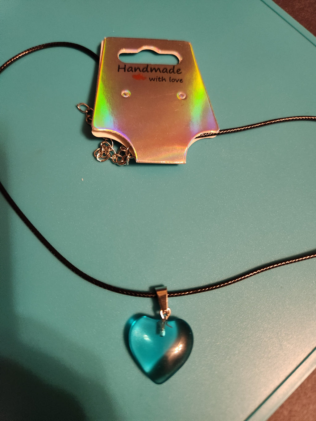 19in Necklace with Heart Pendant, Various Colors