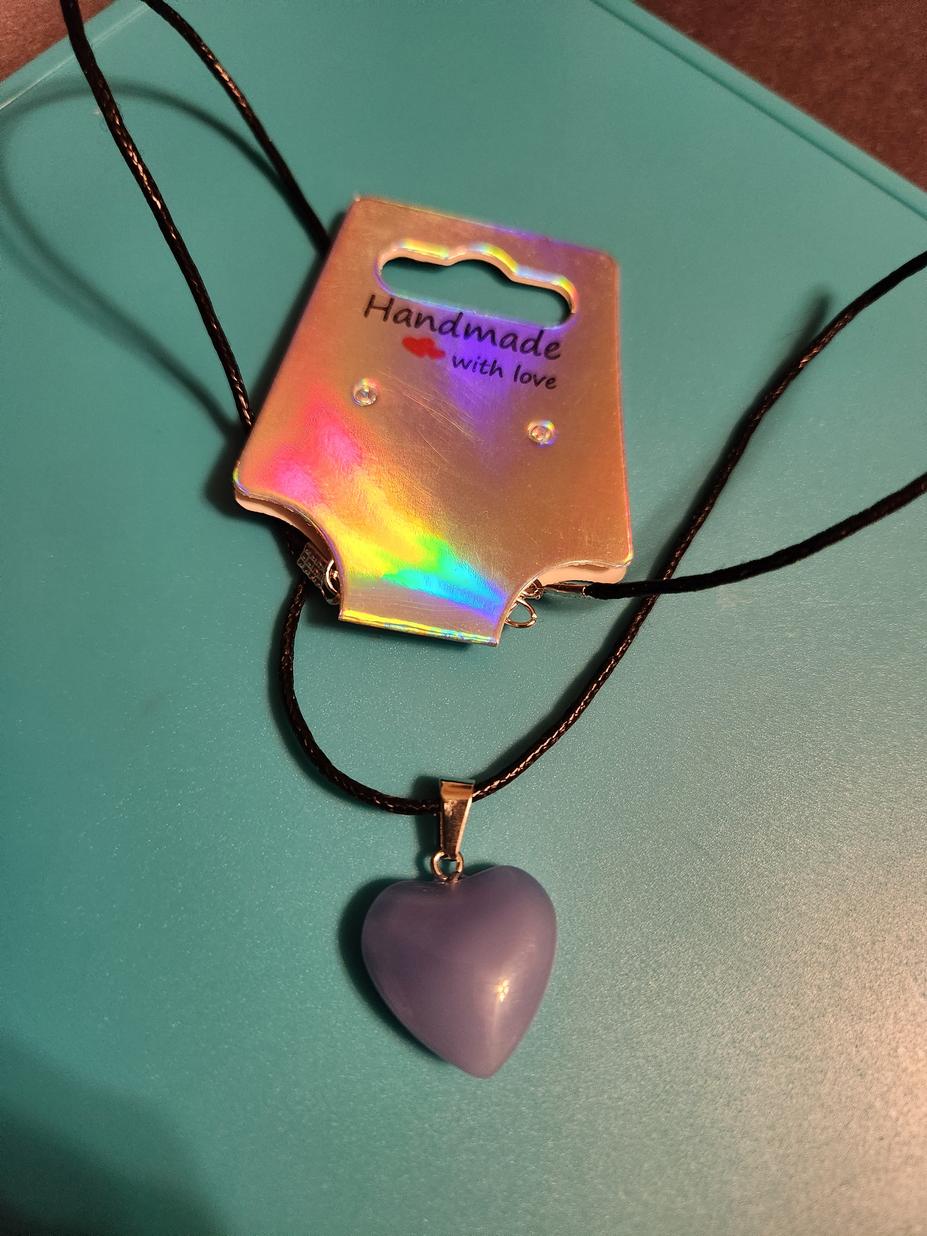 19in Necklace with Heart Pendant, Various Colors