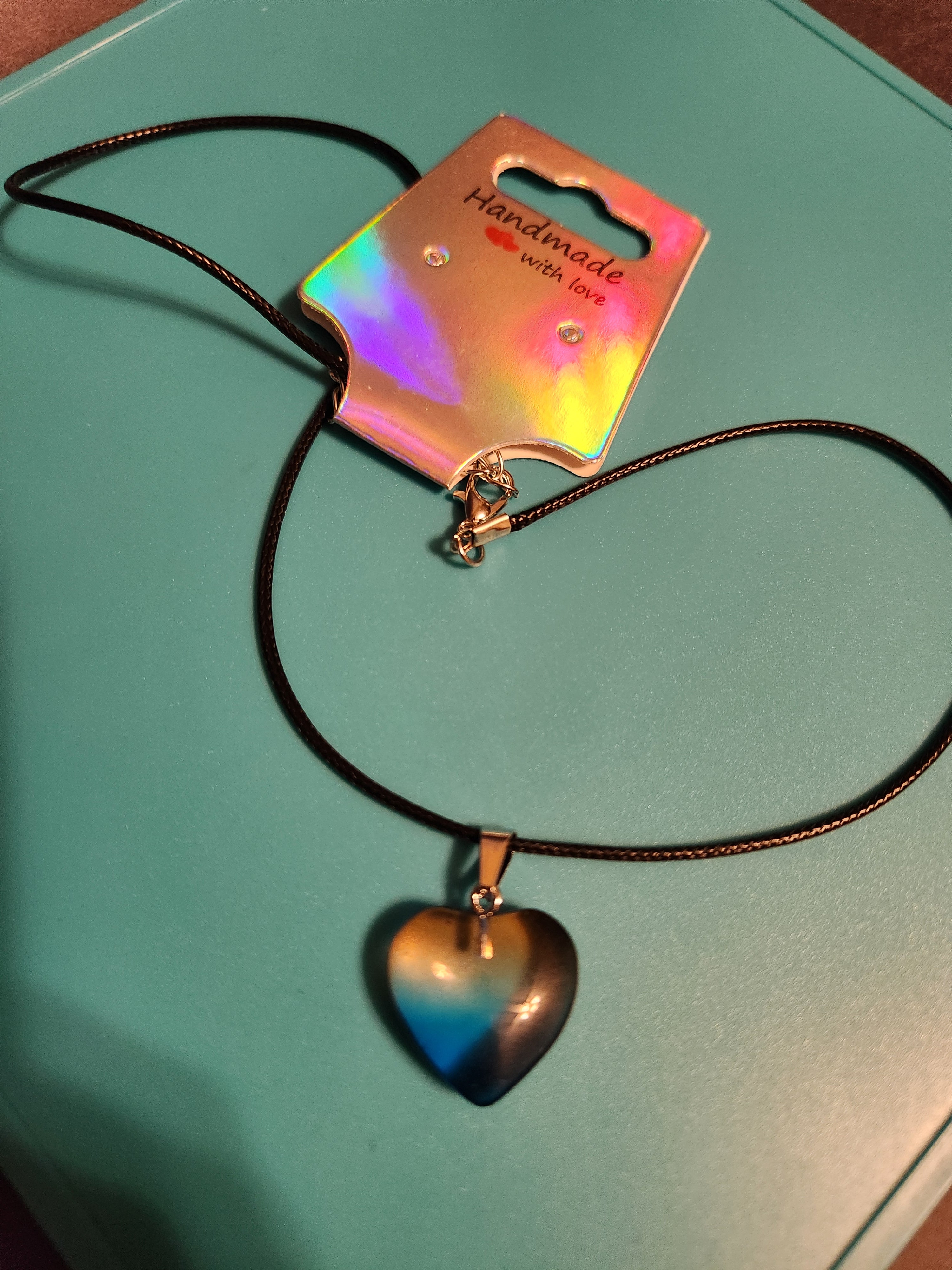 19in Necklace with Heart Pendant, Various Colors