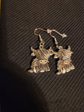 Textured Silver Highland Cow Earrings 🐮🐄