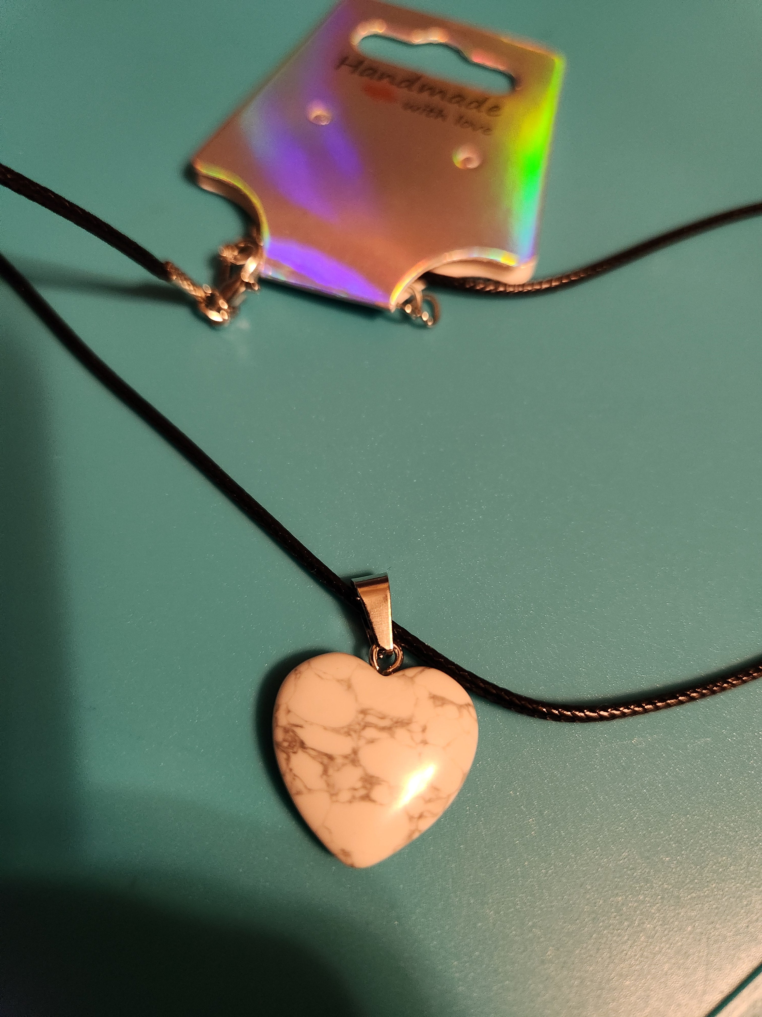 19in Necklace with Heart Pendant, Various Colors