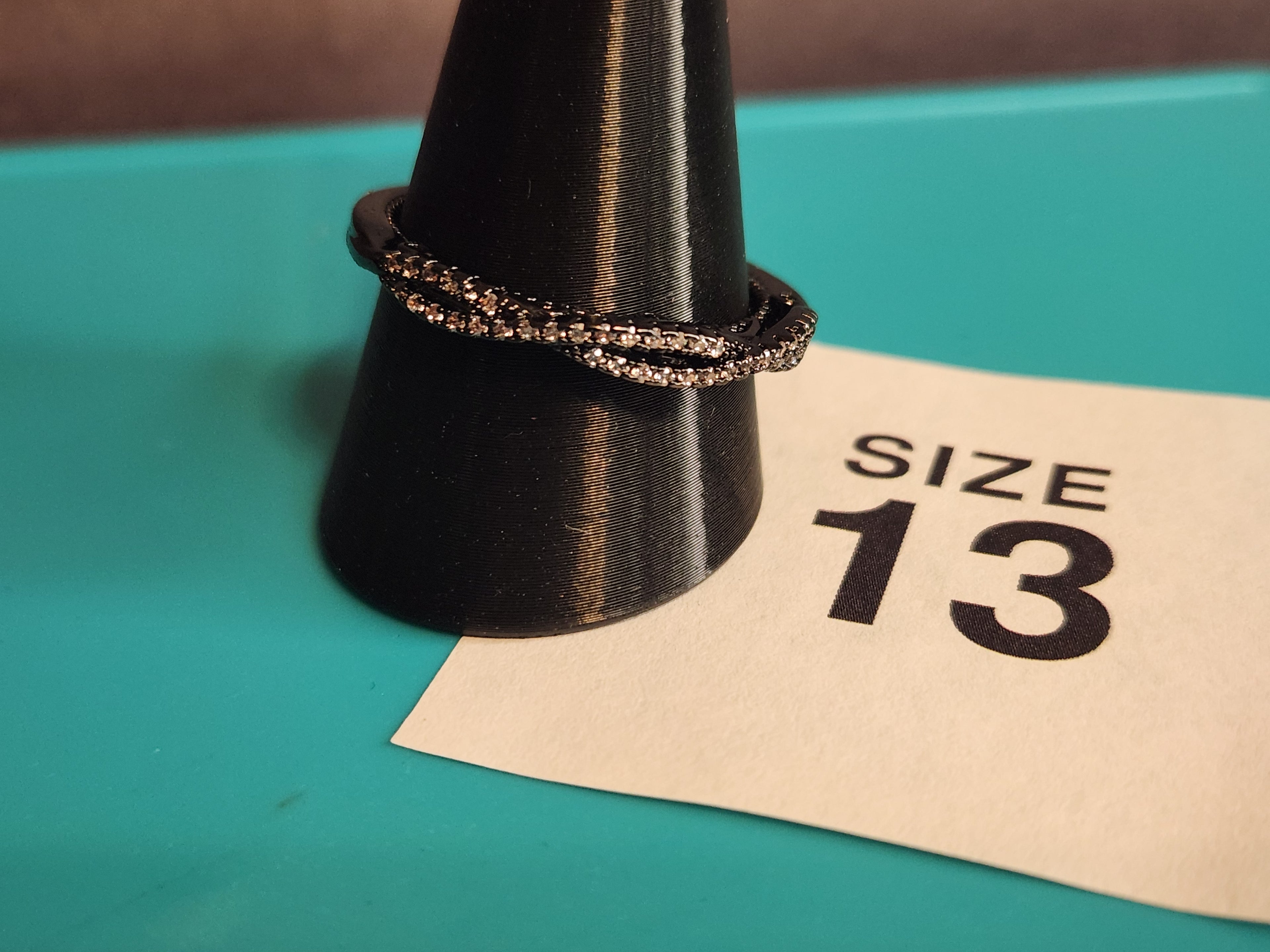 Black Criss Cross– Size 13, Stainless Steel
