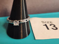 Round Clear Crystal Ring – Size 13, Stainless Steel