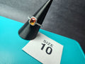 Silver Radiant Rectangle Amber Ombre Ring Size 10 Stainless Steel Ring