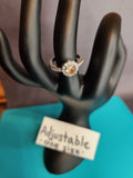 Warm champagne solitaire, adjustable size