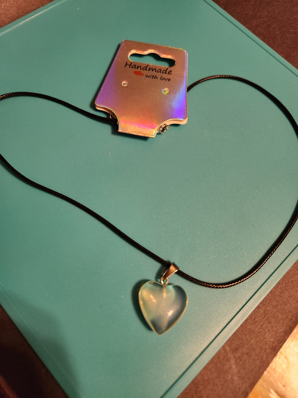 19in Necklace with Heart Pendant, Various Colors
