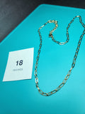 Classic 18" Gold-Tone Paperclip Link Necklace