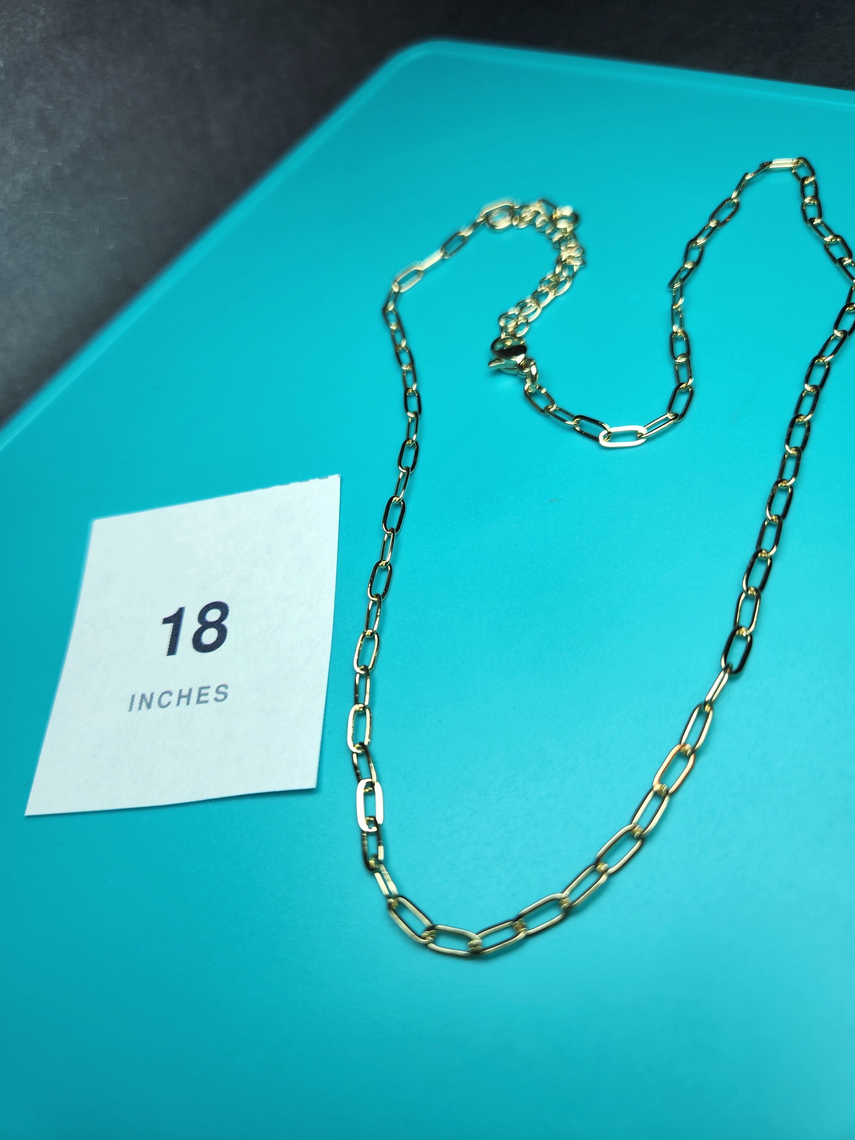 Classic 18" Gold-Tone Paperclip Link Necklace