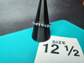 Silver Evil Eye Heart Eternity Band Size 12 1/2 Stainless Steel Ring