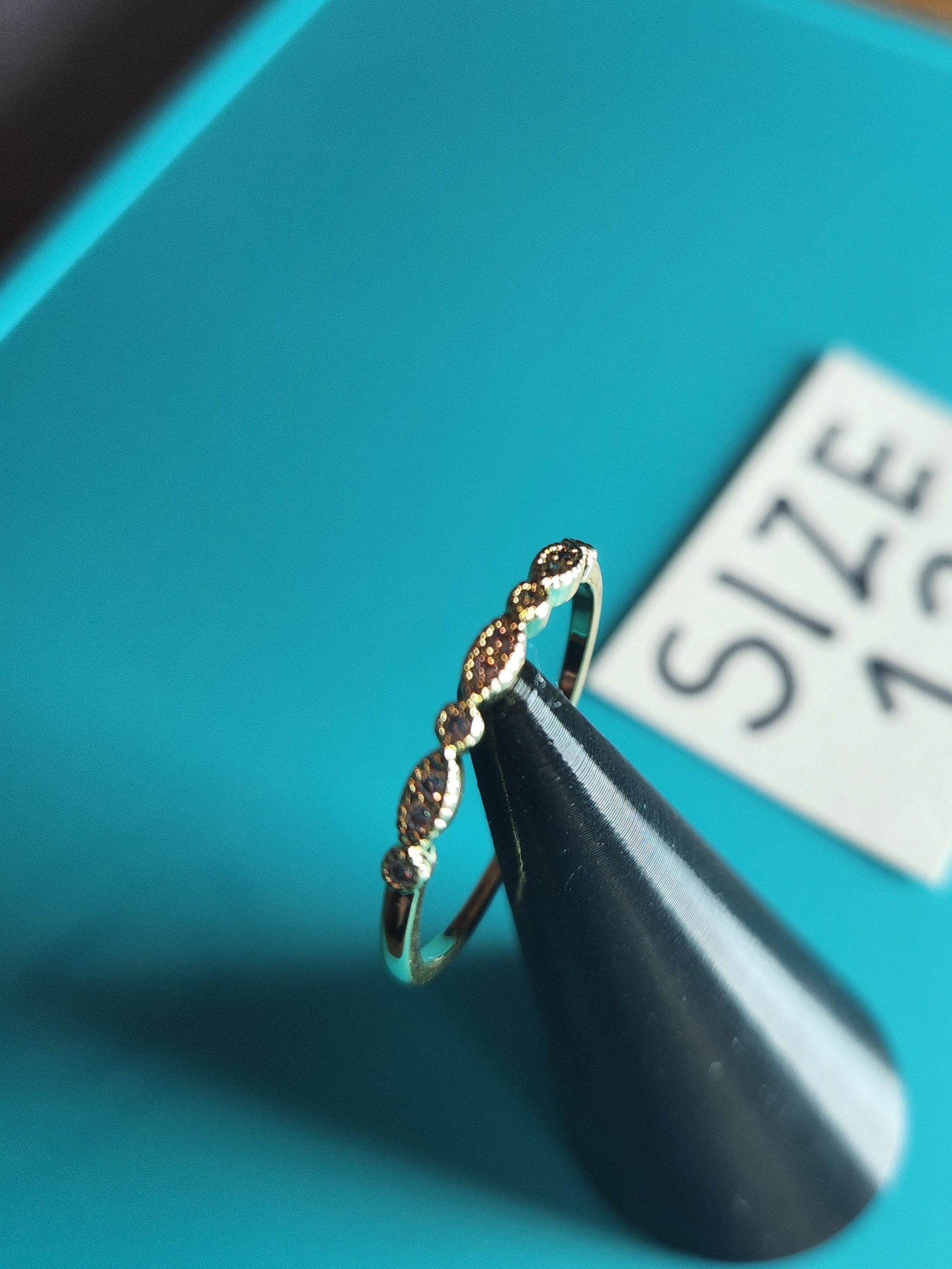 Minimalist Gold-Tone Stainless Steel Eternity Band – Size 12.5
