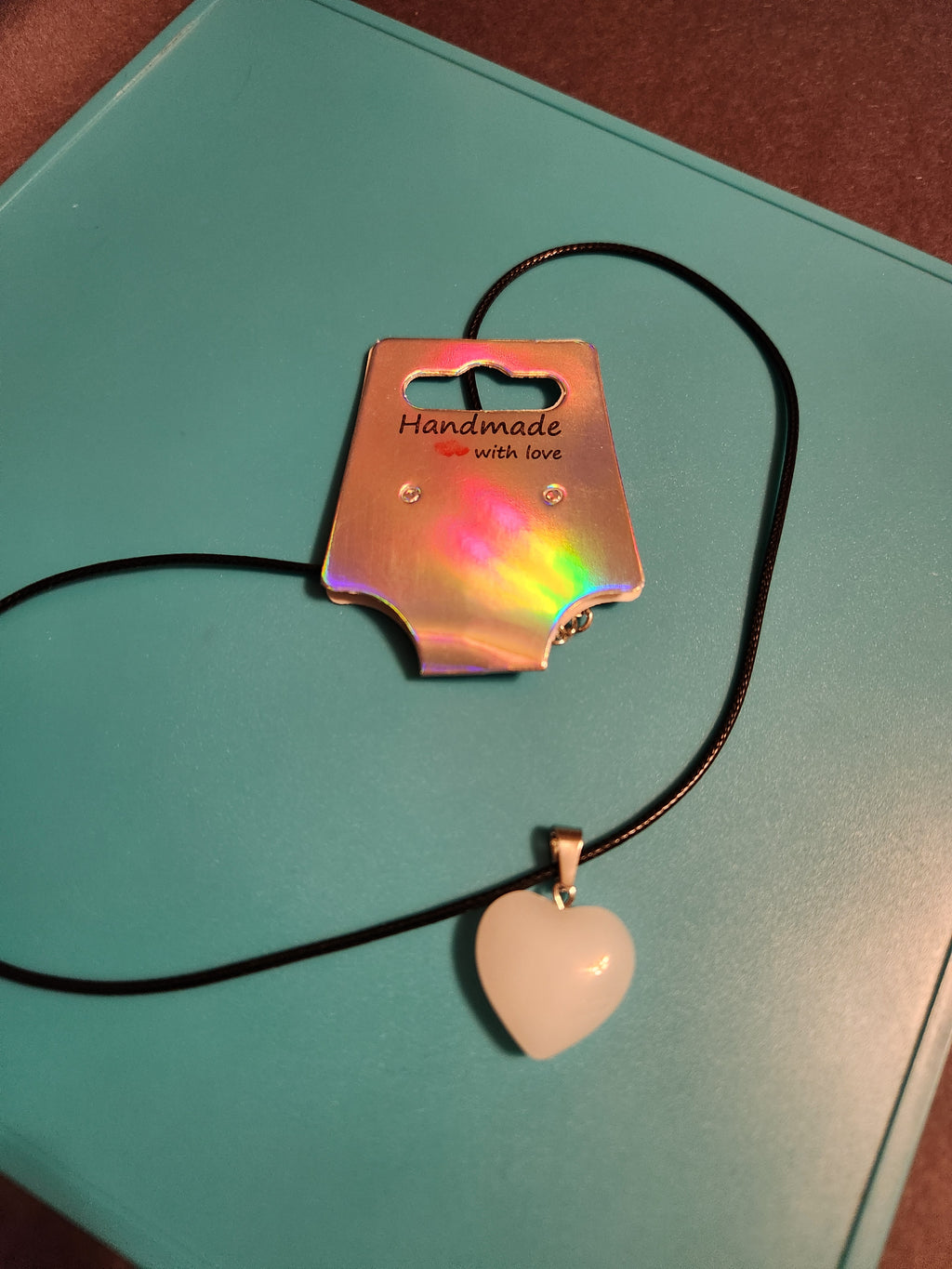 19in Necklace with Heart Pendant, Various Colors