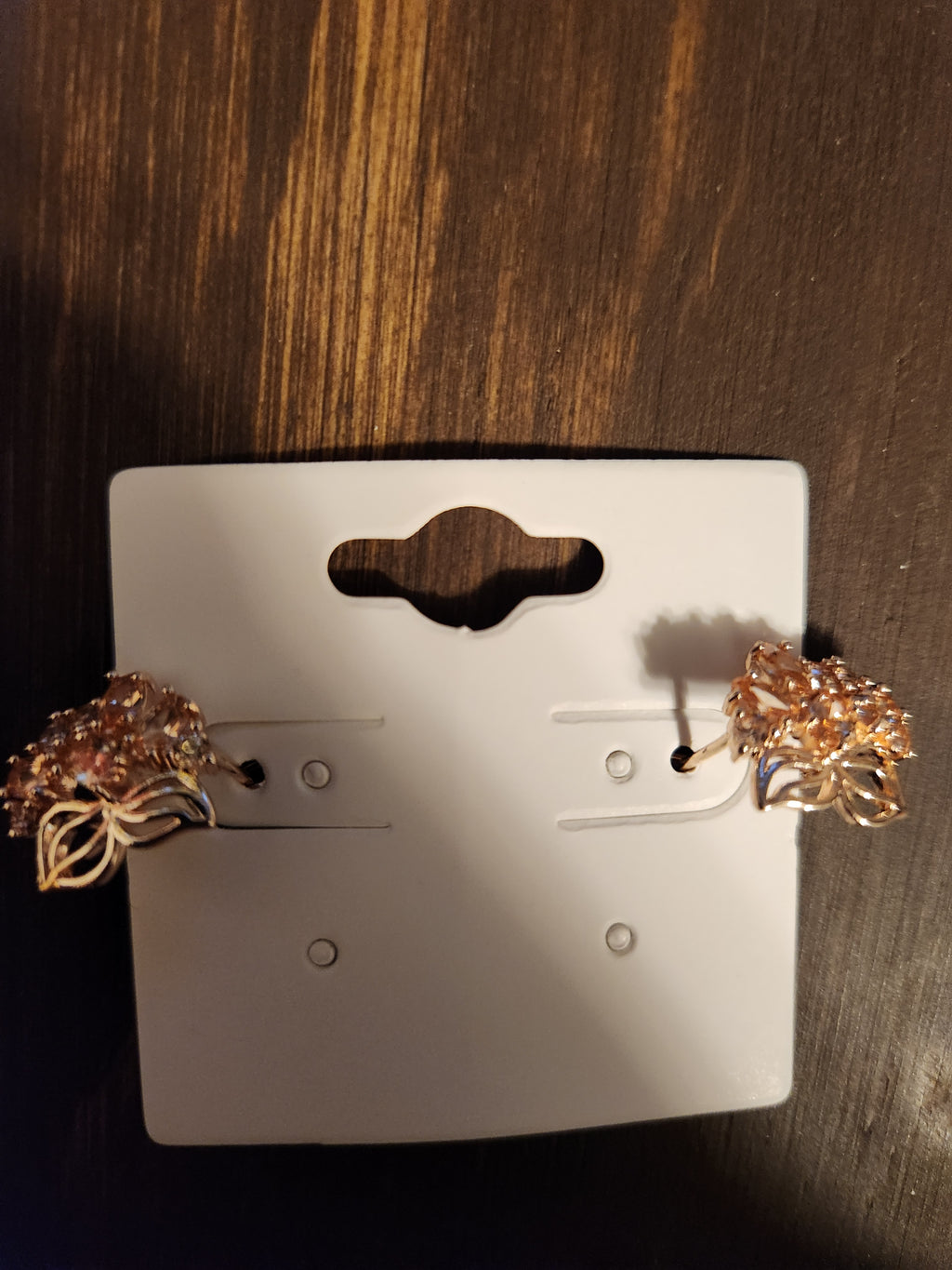 Champagne Crystal Cluster Statement Stud Earrings