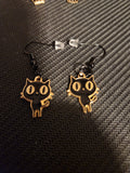 Cute Black Cat Wide-Eye Earrings 🐈‍⬛️