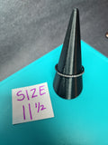 Dainty Gunmetal Crystal Accent Ring - Size 11.5 Stainless Steel