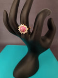 Vibrant pink cluster, adjustable size