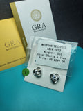 Elegant 1.0 TCW Round Cut Moissanite Stud Earrings | S925 Solid Sterling Silver | GRA Certified