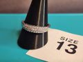 Triple Row Pavé– Size 13, Stainless Steel