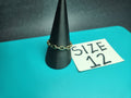 Contemporary Gold Chain Link Ring – Polished Stainless Steel Curb Link Band, Size 12