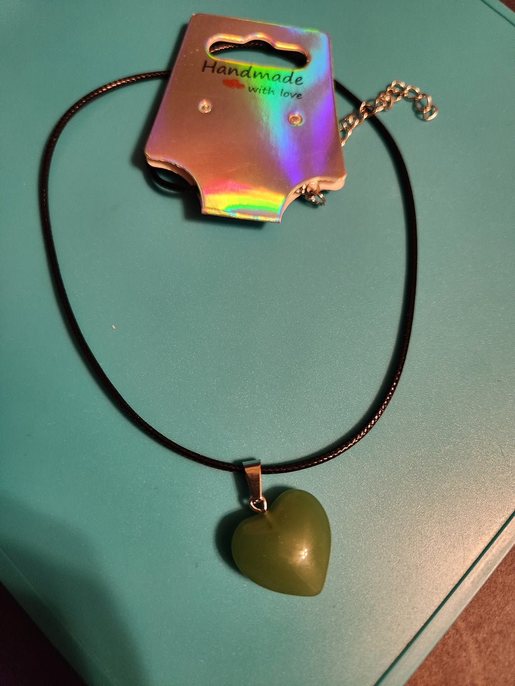 19in Necklace with Heart Pendant, Various Colors
