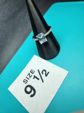 Radiant Rectangle Crystal Ring Size 9 1/2 Stainless Steel Ring